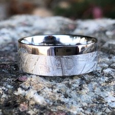 Men's Meteorite Wedding Ring - Men's Wedding Band - Men's Ring