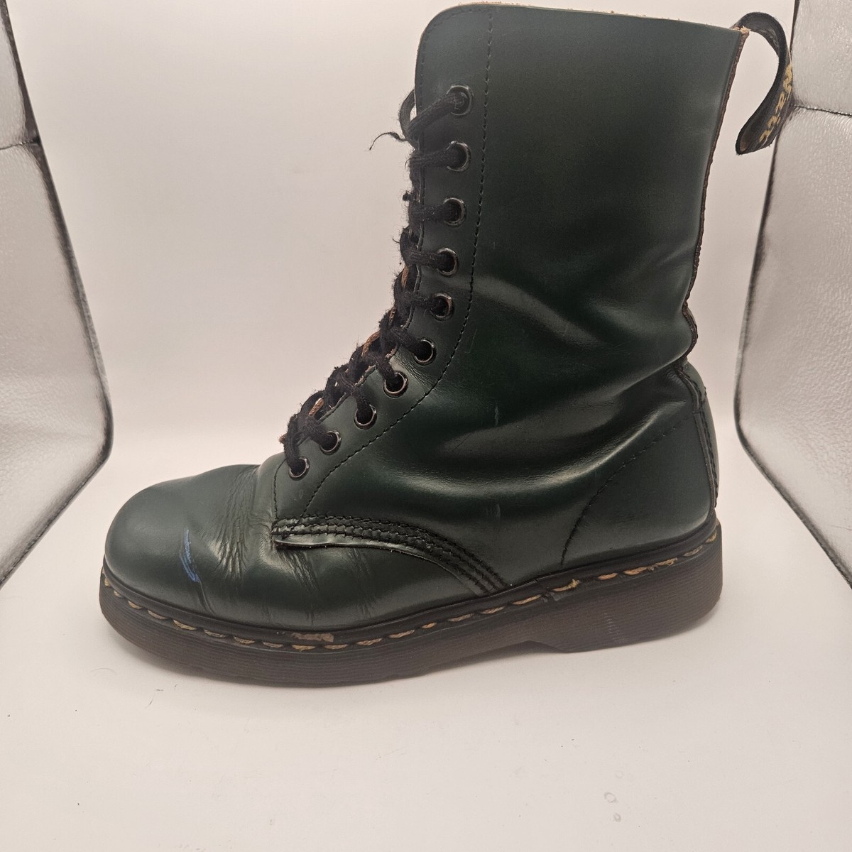 Dr Martens 1490 Vintage Dark Green Boot Made In England Mens