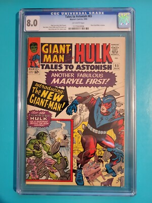 Tales to Astonish #65 CGC 8.0 VF 1965 Kirby Ditko Stan Lee Hulk Giant Man 