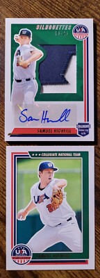 2022 Panini USA Stars & Stripes Silhouettes Samuel Highfill RC Patch Auto #16/25