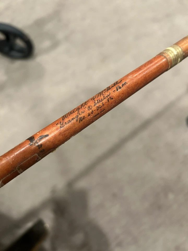 Vintage WRIGHT & McGILL Granger "Steelie" 2 Piece Spinning 8'6" Rod Colorado US - Image 3 of 4