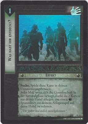 CCG 245 Lord of the Rings /Hobbit DZT Foil 4R213 Was hat Ihr Entdeckt ?