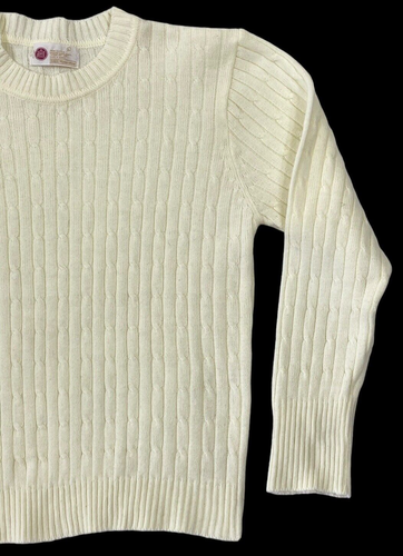 DE COLECCIÓN KINGS ROAD SEARS TIENDA HOMBRE CABLE TEJIDO BLANCO PESCADOR S SUÉTER GRANDE - Imagen 4 de 11