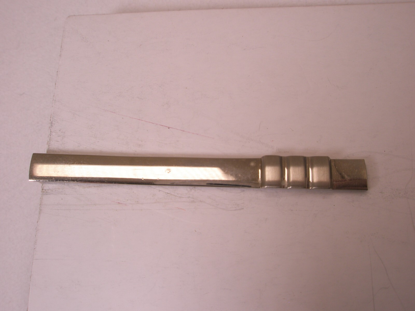 2-11/16" Thin Design Silver Tone Quality Vintage LARGE Tie Bar Clip