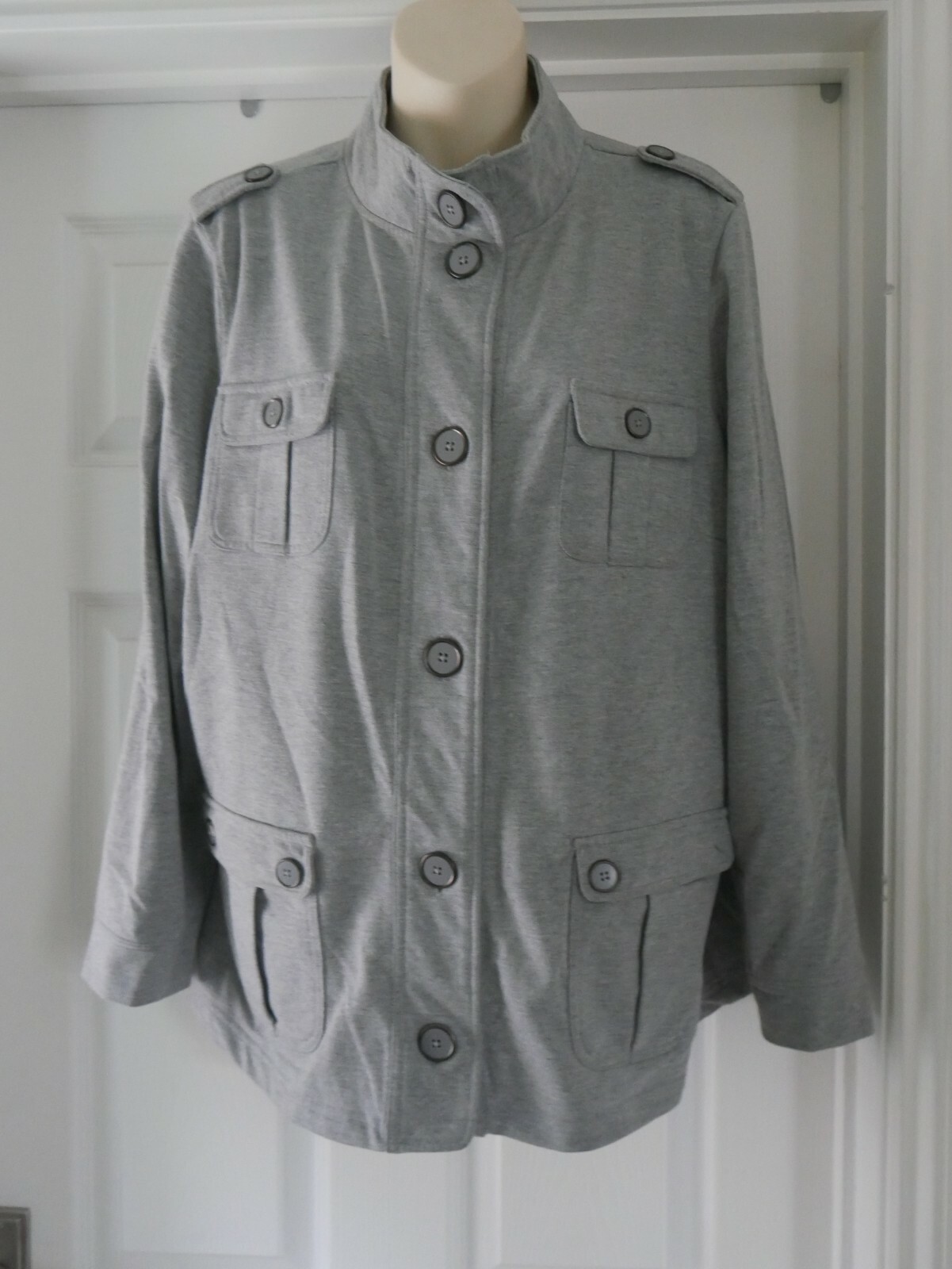 Grey Coat BM Casual Ladies Size L UK 18 Cotton/ Polyester Winter Jacket Womens