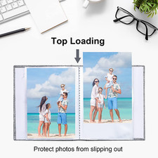 4X6 Small Photo Album Book Linen Cover Memories Storage Holds 52 Pictures 2 Pack