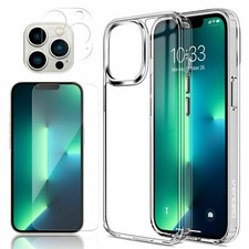 For iPhone 13 12 Pro/Pro Max Clear Case Shockproof Cover/Camera/Screen Protector