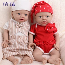 IVITA 15" Reborn Baby Newborn Infant Boy/Girl Realistic Handmade Silicone Doll