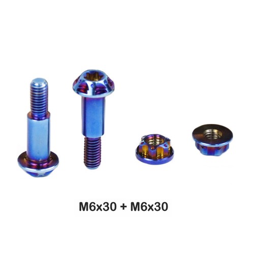 Universal brake handle tie rod Fixed 2 pcs Titanium screw Bolts M6 step 8 turn 6 - Picture 25 of 26