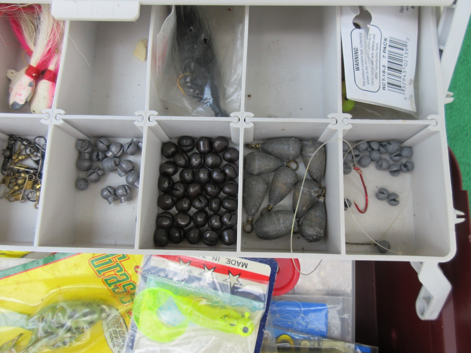 Woodstream Tackle Box w/ Fishing Supplies Lures Bait Hooks Strike King Heddon - Image 13