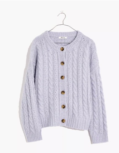 NWT Madewell Pointelle Cable Cardigan 