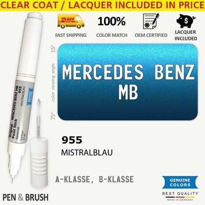 955 Touch Up Paint for Mercedes Benz MB Blue A KLASSE B 5955 MISTRALBLAU Pen Sti