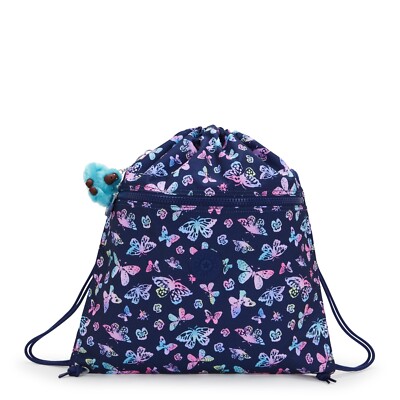 Kipling SUPERTABOO Medium Drawstring Bag - Butterfly Fun UVP 29£