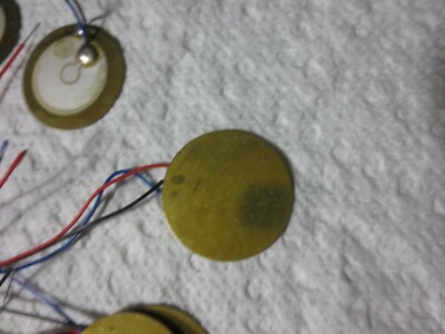 Electronic Goldmine brand wired Piezo Discs-10 ea, item Electronic Goldmine brand wired Piezo Discs-10 ea, item