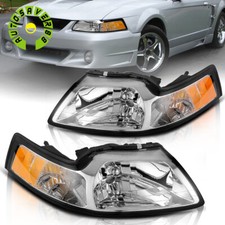 Headlights For 1999-2004 Ford Mustang Replacement Head Lamps Leftright 99-04