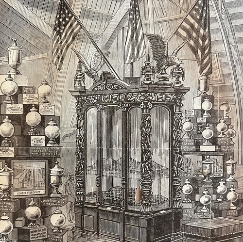 Kingsford Exhibit 1876 Worlds Fair Centennial Expo Victorian Engraving DWAA3A