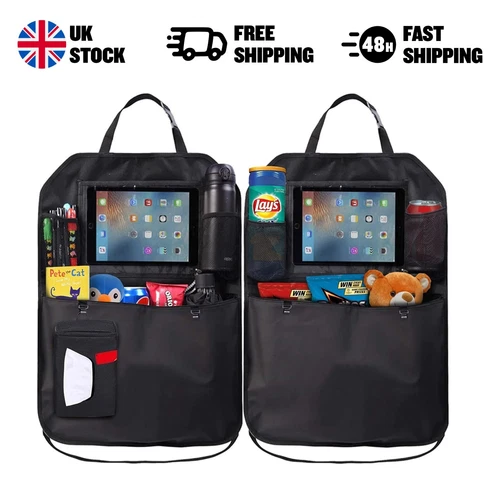 Large Car Boot Organiser Back Seat Multi-Pocket Cargo Storage iPad Headrest
