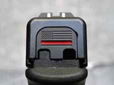 Milspin Thin Red Line Glock Slide Back Plate Stainless Steel