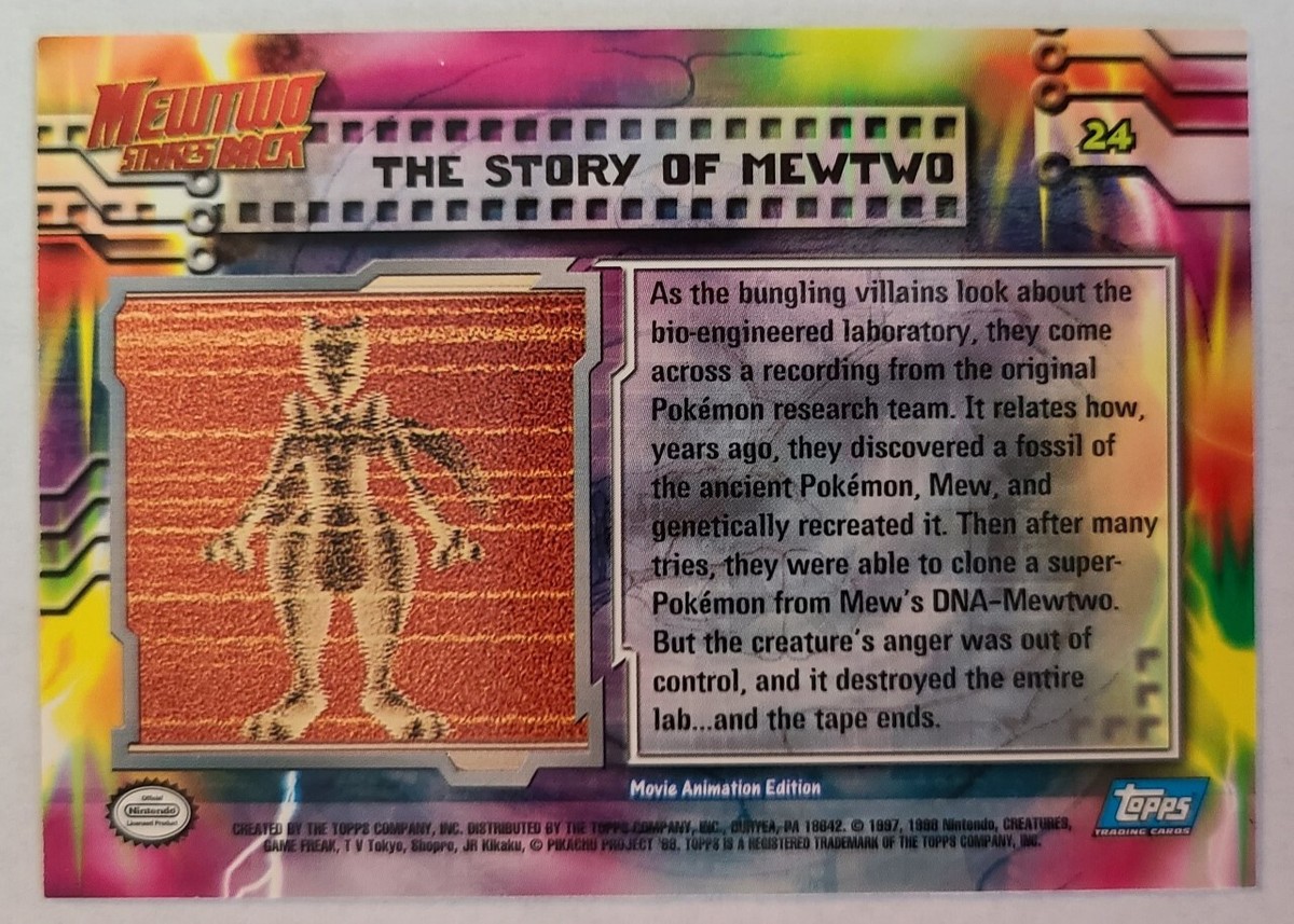 pokemon cards mewtwo strikes back Pokémon THE STORY OF MEWTWO # 24 Mewtwo Strikes Back (Topps) 1st Print 🍒
