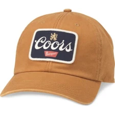 American Needle Coors Banquet Beer Patch Adjustable Dad Hat Hazel Cap OSFA New