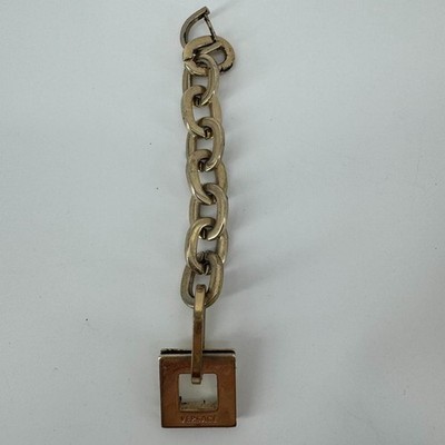 Versace Gold Tone Chain Hardware Part for Bag Repair Replacement Square Logo Pie