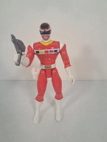 Vintage 1997 Bandai Power Rangers In Space Red Ranger Action Figure W/ Gun
