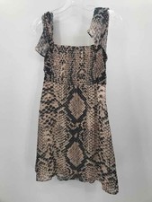 Pre-Owned Show Me Your Mumu Brown Size Small Shift Short Short Sleeve Dress