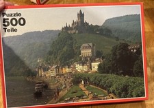Vintage Ravensburger Cochem Castle Germany Jigsaw Puzzle 1989 500 Pieces