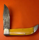 Vtg KA-BAR Union Cutlery Olean NY Large Coke Bottle Folding Hunter Knife 5.5”