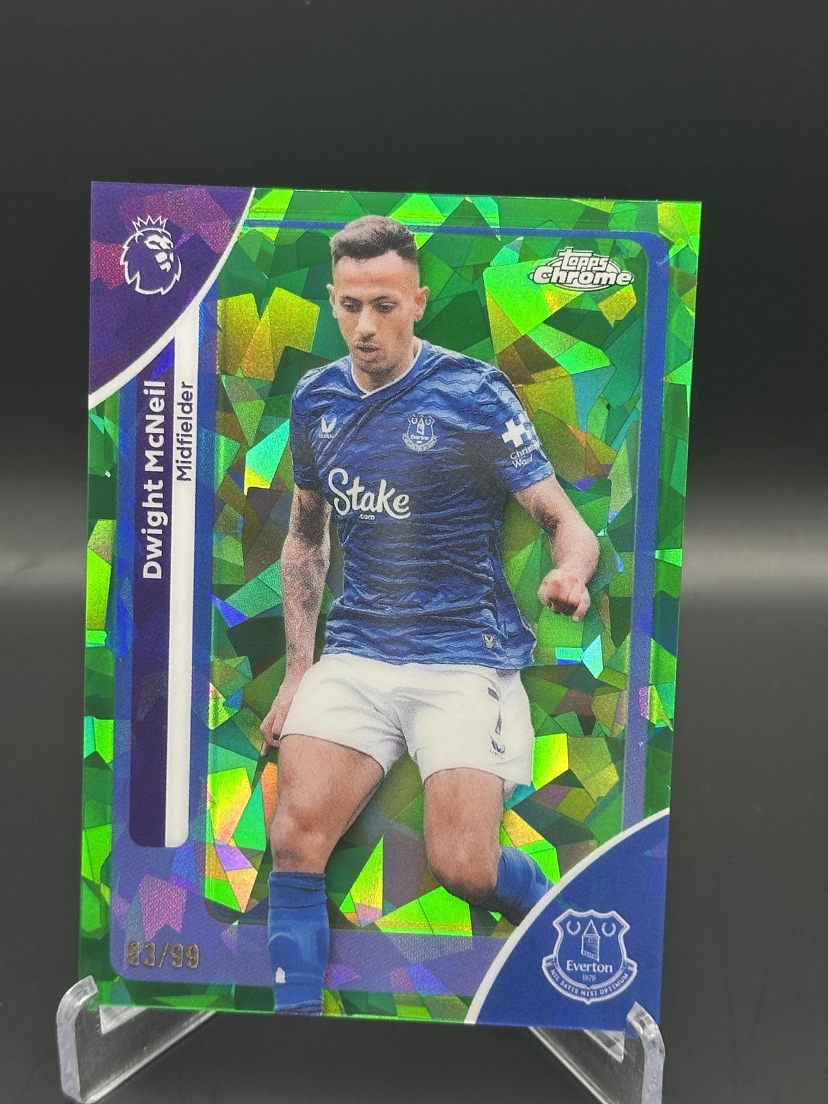 2025-26 Topps Chrome Sapphire PL Dwight McNeil Green Sapphire #/99