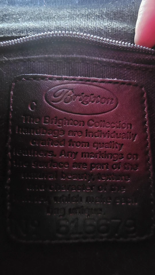 ✅ Bolsa tiracolo de couro preto Brighton bolsa tote de ombro pingente de coração - Imagem 4 de 4