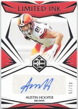 2021 Panini Limited #LI-AH Austin Hooper Limited Ink Silver Spotlight #/25