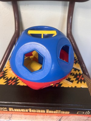 Vintage Tupperware Toy Shape-O-Ball Complete 10 Shapes Baby Gift Primary Colors