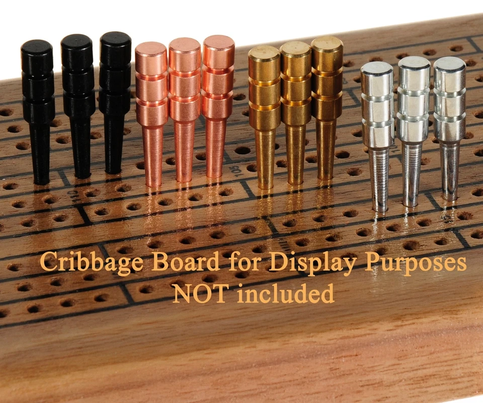 Metal Cribbage Pegs, Friends & Family Set of 60 pegs in 4 Colors, Fit 1/8" hole - Image 4 of 4