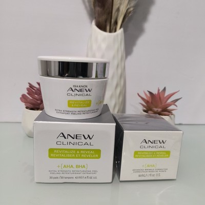 Avon Anew Clinical Revitalize & Reveal  Retexturizing Peel + Wrinkle Corrector 