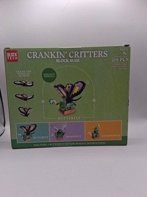 BLOCK TECH CRANKIN' CRITTERS BlockBUGS  BUTTERFLY  Building Block Set 201 Pieces