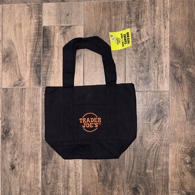 Trader Joe s 2025 Mini Halloween Limited Edition Canvas Black Tote Bag