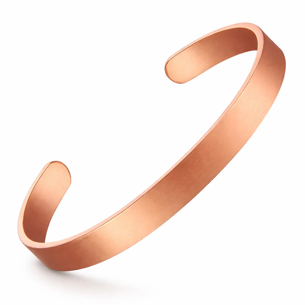 Pure Copper Neodymium Magnetic Therapy Bracelet Cuff Men Women Healing Bangle