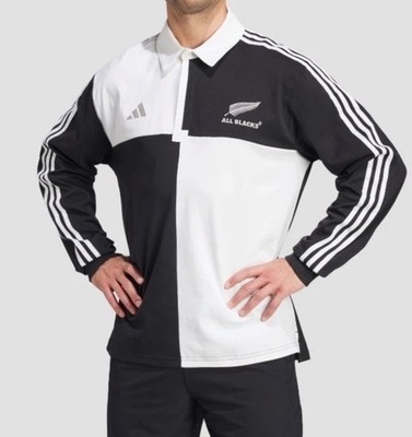 Adidas New Zealand All Blacks Rugby Culture Polo Longsleeve IZ0288