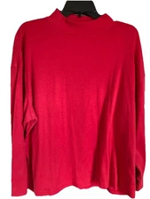 Jennifer Lauren Women’s Plus 3X Hot Pink Turtleneck Long Sleeves Ribbed Nice