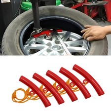 5-Piece Red Car Tire Changing Rim Protector, Wheel Rim Saver Guar Color: Red