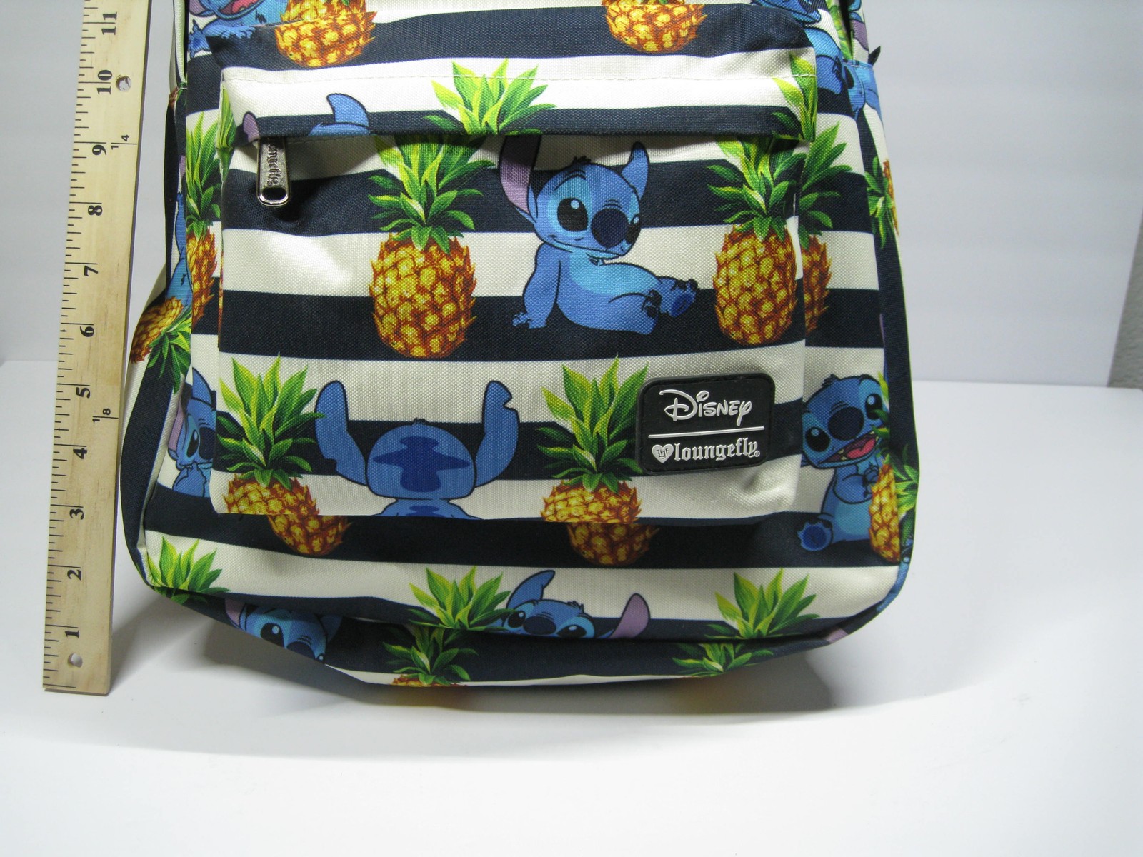 Disney Loungefly Backpack Stitch Pineapple Stripe… - image 2