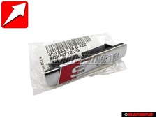 Audi Original S-LINE Vorne Kühlergrill Emblem Schriftzug Chrom - 4F0853736B 2ZZ