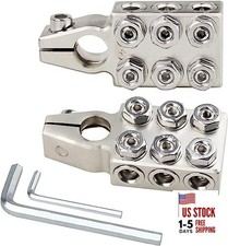 Battery Terminal Connectors, 12-Way Battery Stud 8AWG up to 4/0 XL AWG Gauge