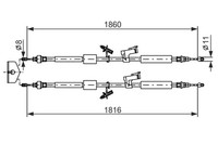 Bremsseil Seilzug Feststellbremse Bosch 1 987 482 189 FüR Ford Max Focus 2 DM2