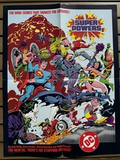 Vintage DC Super Powers 1984 17  X 22  Comic ...