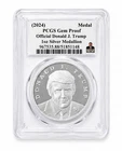 Trump Coins 2024 PCGS Gem Proof Official Donald J. Trump 1 oz Silver Medallion