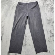 Vintage Briggs New York Pants Women 16 Gray High Rise Straight Leg Lightweight