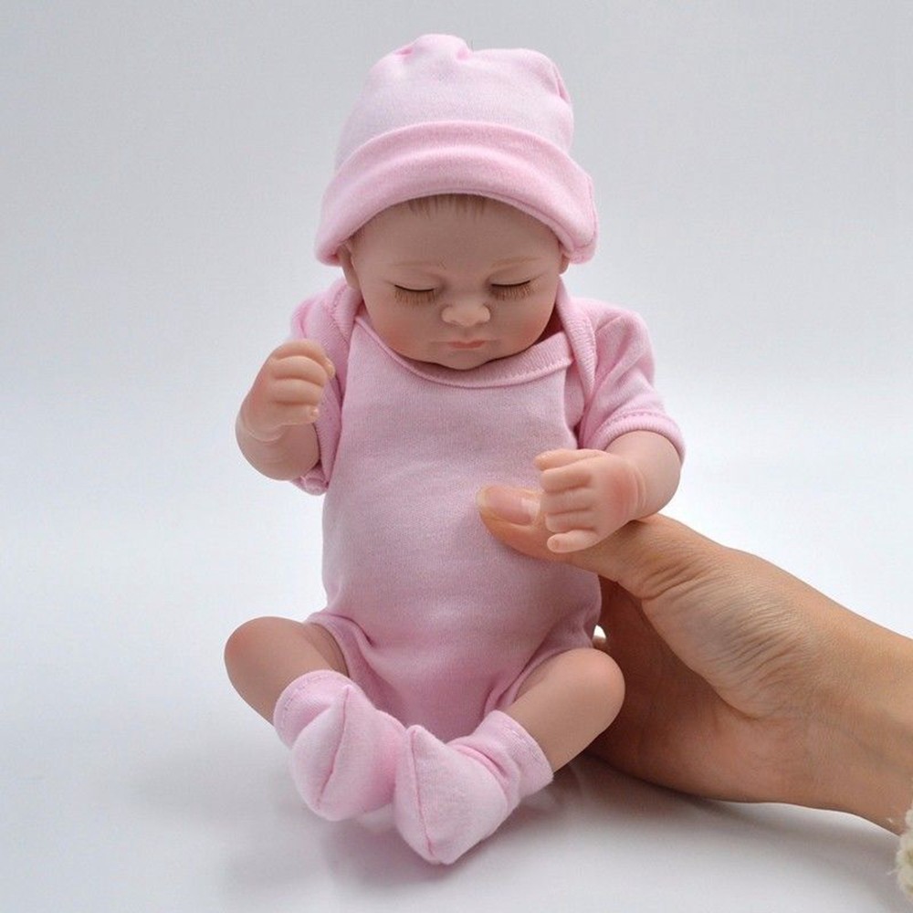 10in Reborn Baby Dolls Full Body Vinyl Silicone Lifelike Preemie Girl Doll Gift