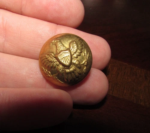 Antique Horstmann Philadelphia Indian War Era Union Eagle Uniform Coat Button